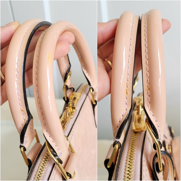 💕STUNNING LOUIS VUITTON Vernis Flowers Alma BB Rose Ballerine - Picture 5 of 16